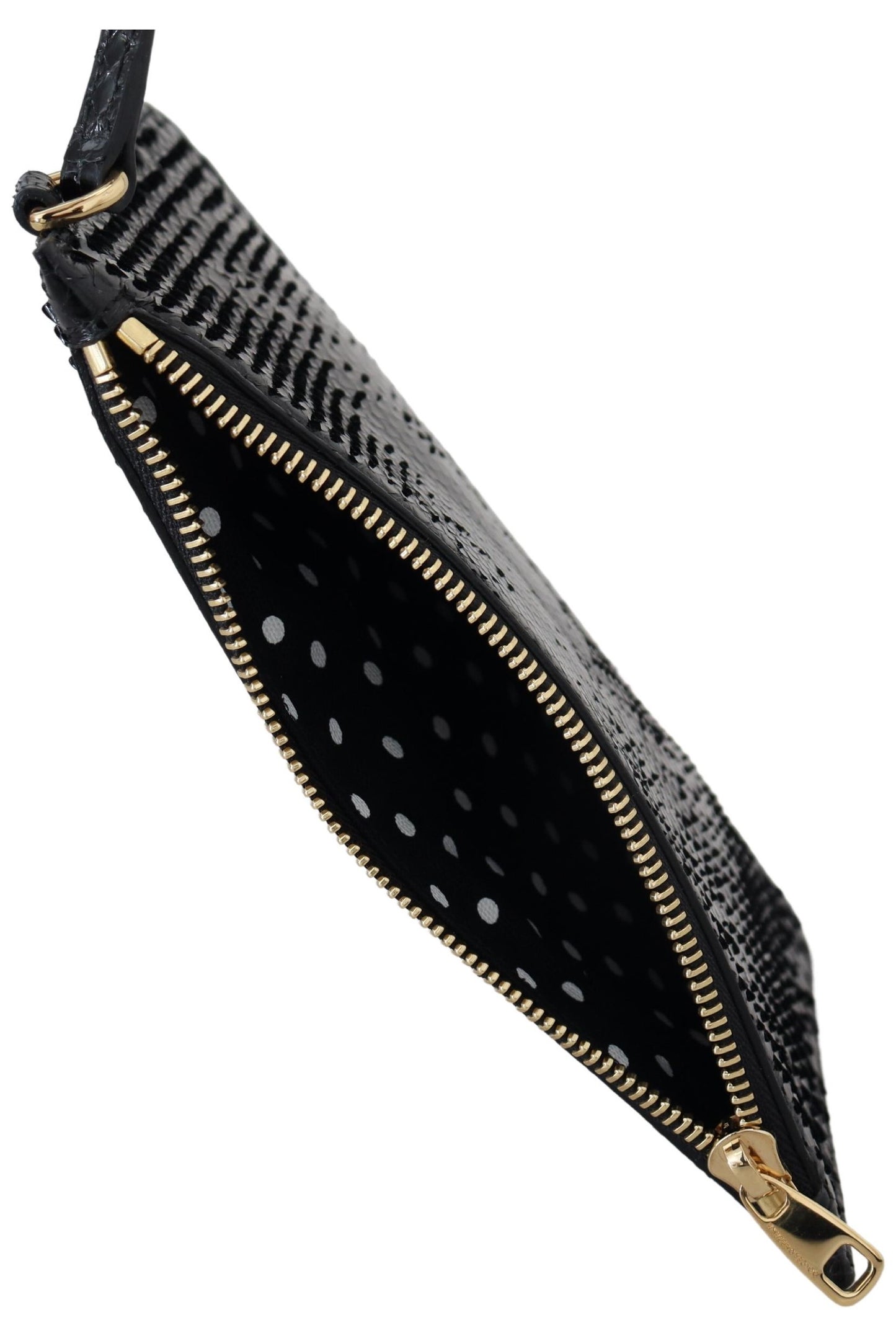 Schwarzes Leder Ayers Clutch Geldbörse Portemonnaie Brieftasche