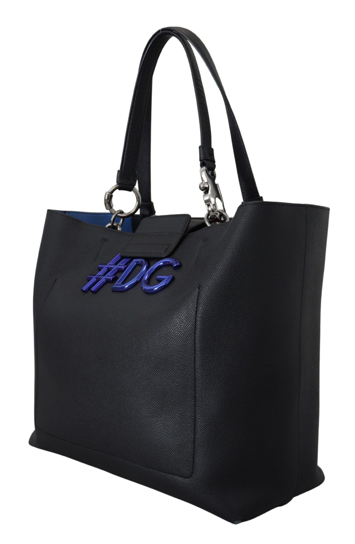 Schwarze Leder Dauphine #DG Einkaufstasche BEATRICE