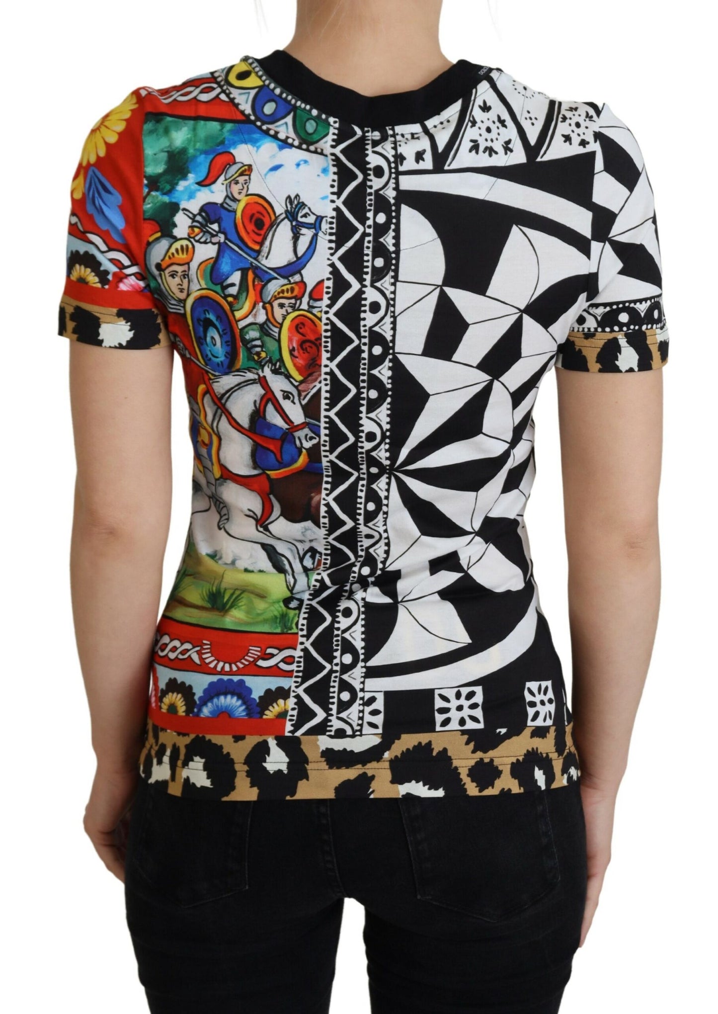 Mehrfarbig bedrucktes Frauen exklusives Shirt Top