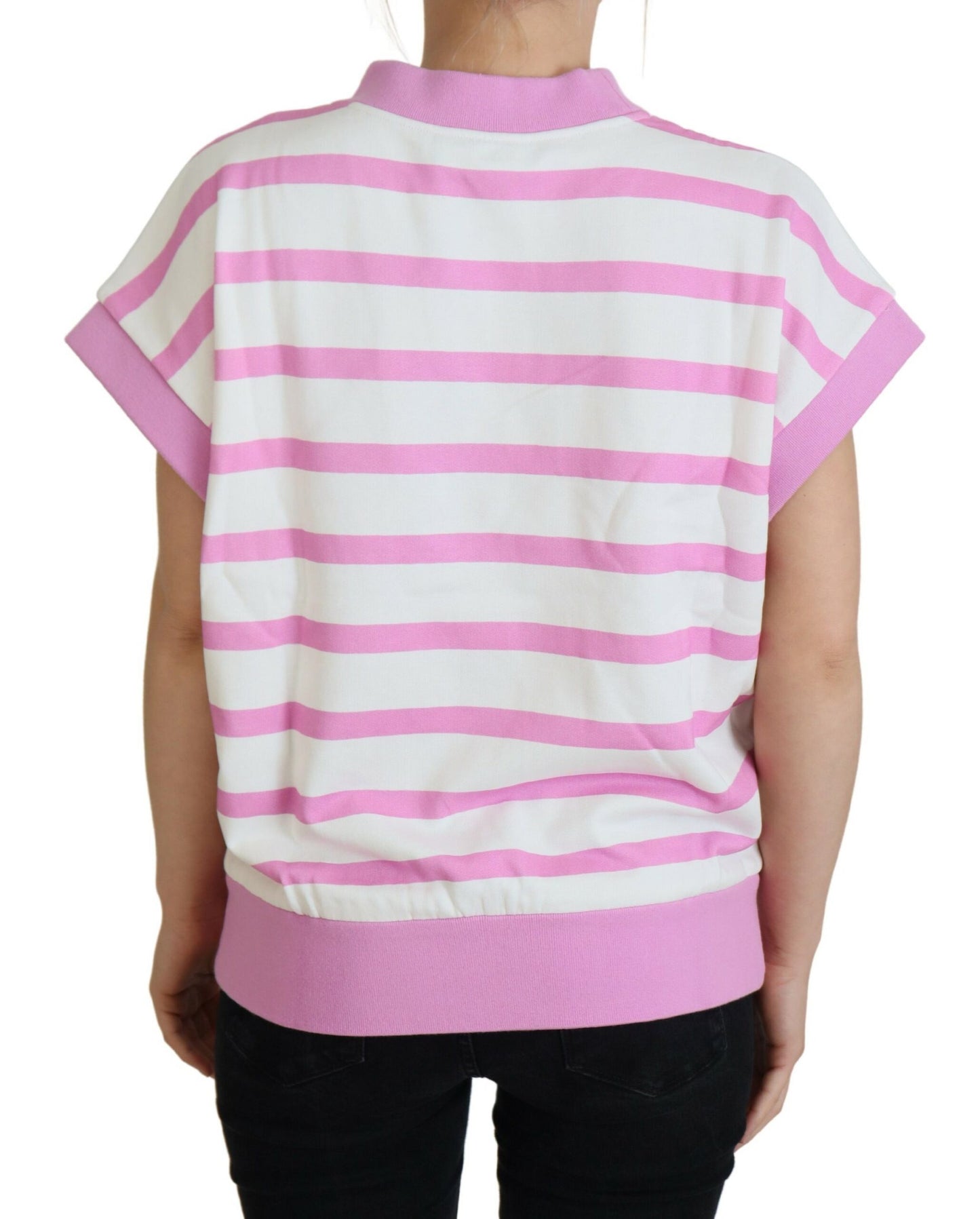 Weiß-rosa CANNES Exklusive T-shirt