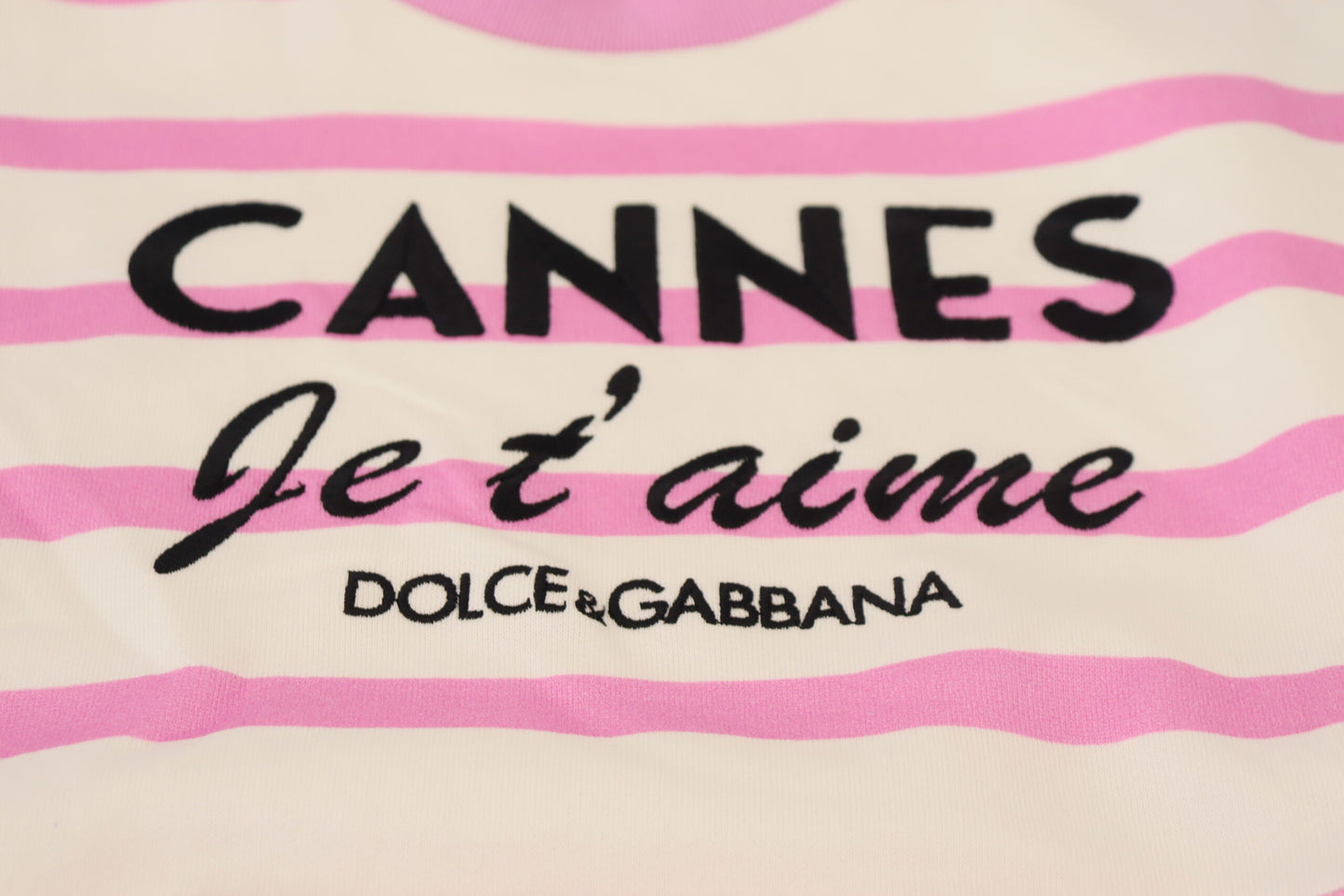 Weiß-rosa CANNES Exklusive T-shirt