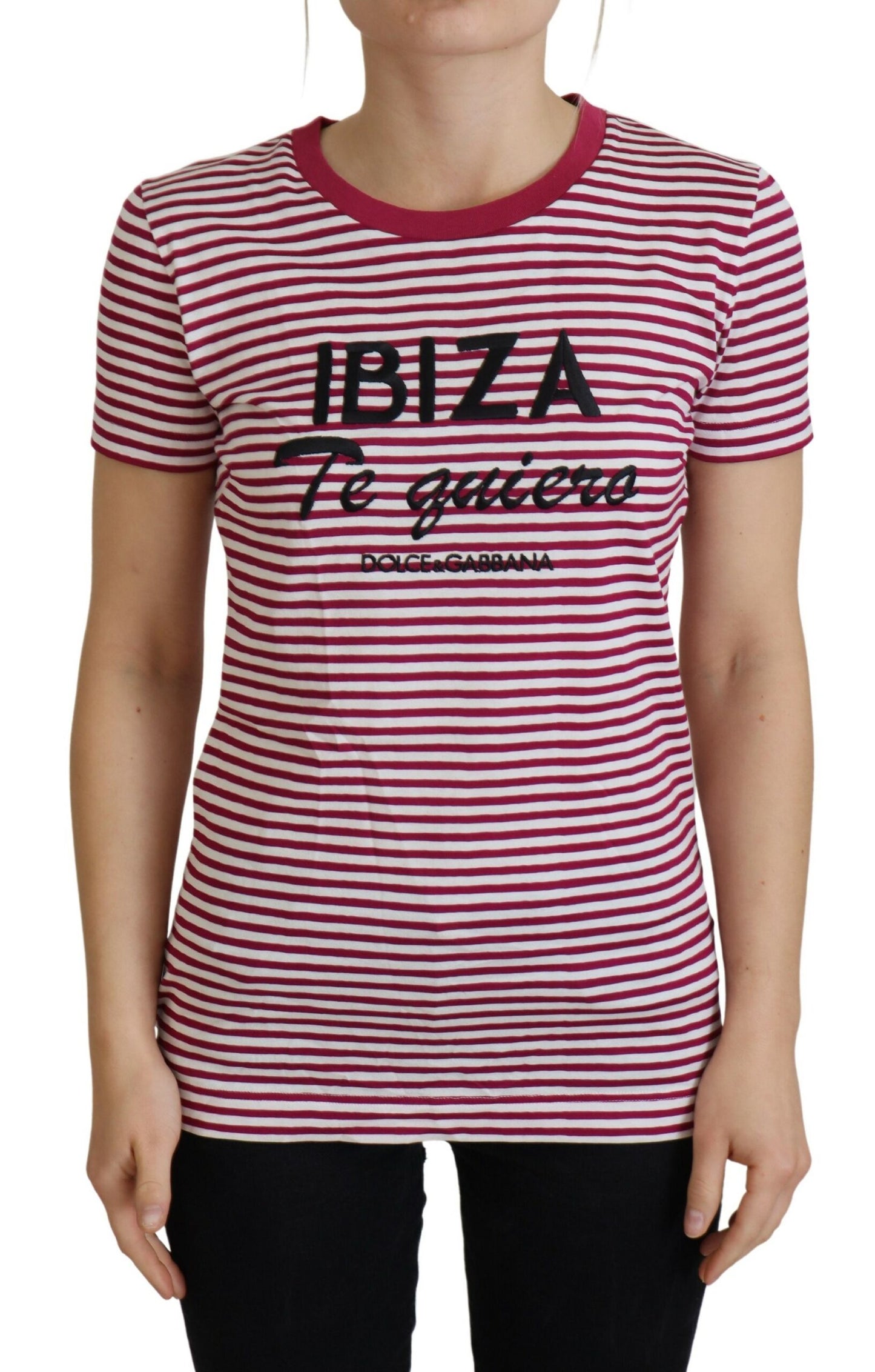 Weiß-rosa IBIZA Exklusive T-shirt