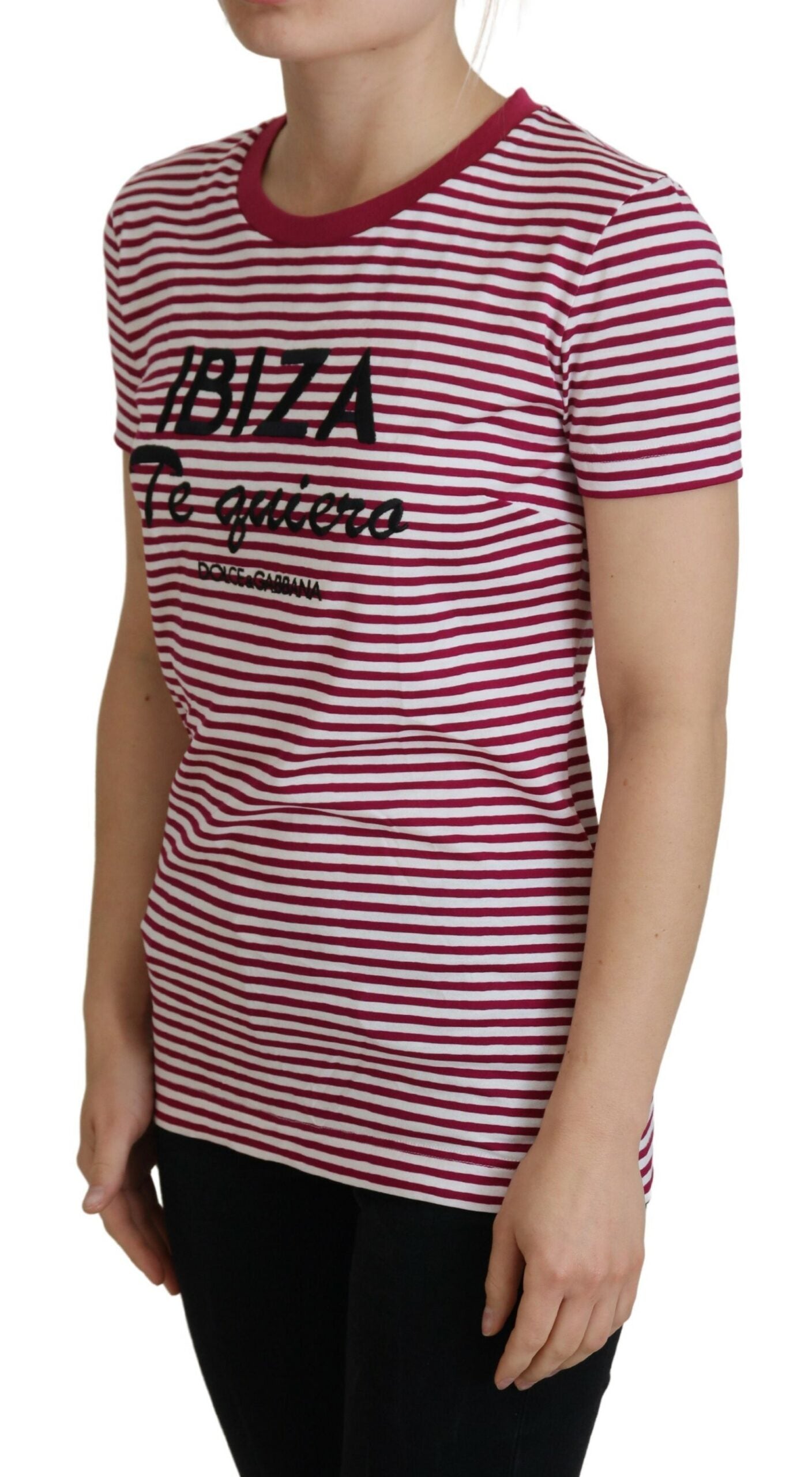 Weiß-rosa IBIZA Exklusive T-shirt