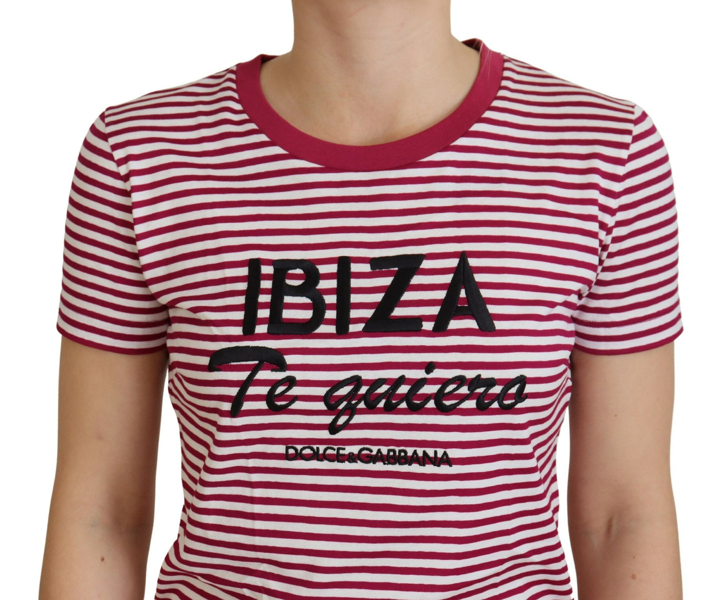 Weiß-rosa IBIZA Exklusive T-shirt