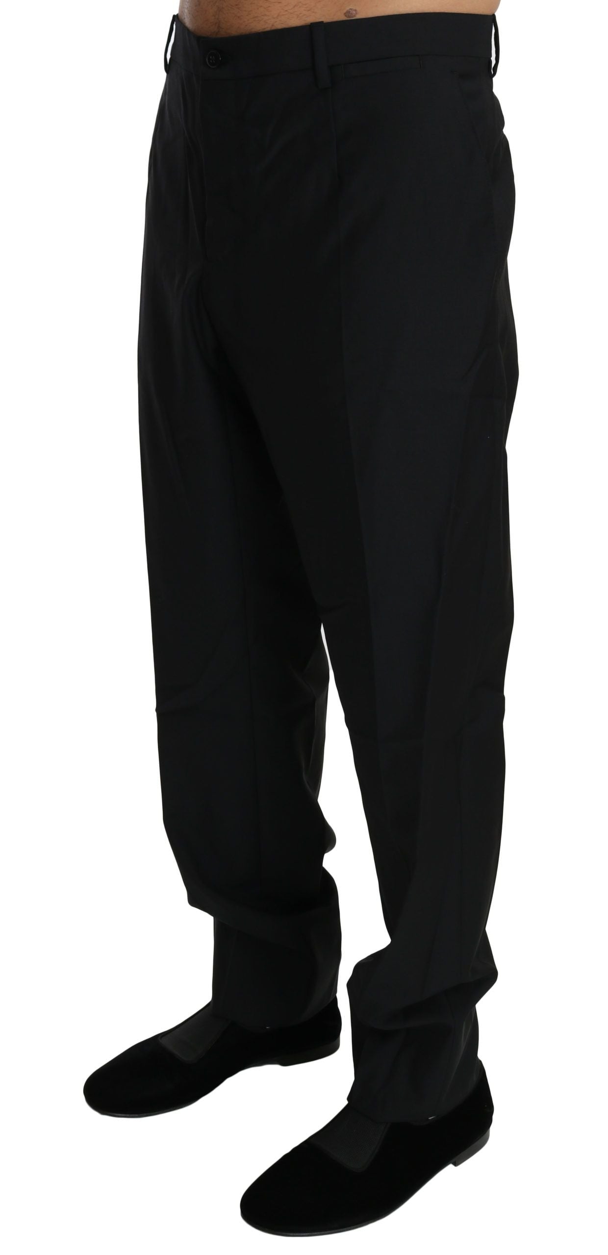 Schwarzes Kleid Formale Hose Männer Wolle Hose
