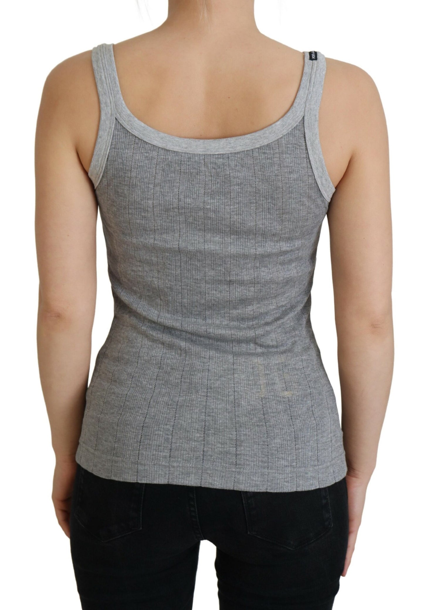 Graues Baumwolle Modal Canotta Tank Top T-Shirt