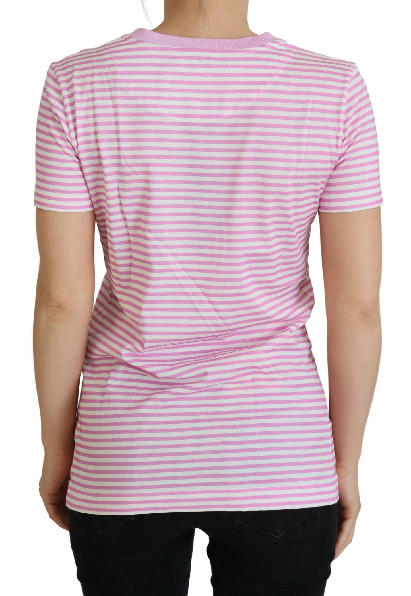 Weiß-rosa CANNES Exklusive T-shirt