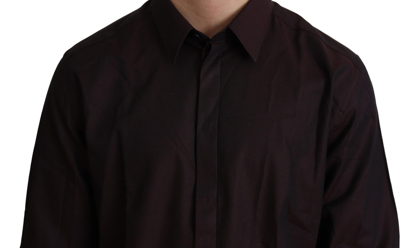 Braunes 100% Baumwolle Herren Kleid Formales Hemd