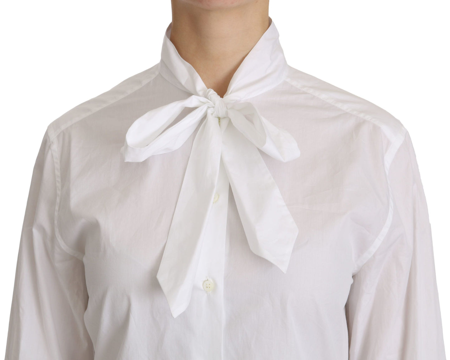 Weißes langärmeliges Poloshirt mit Rollkragen