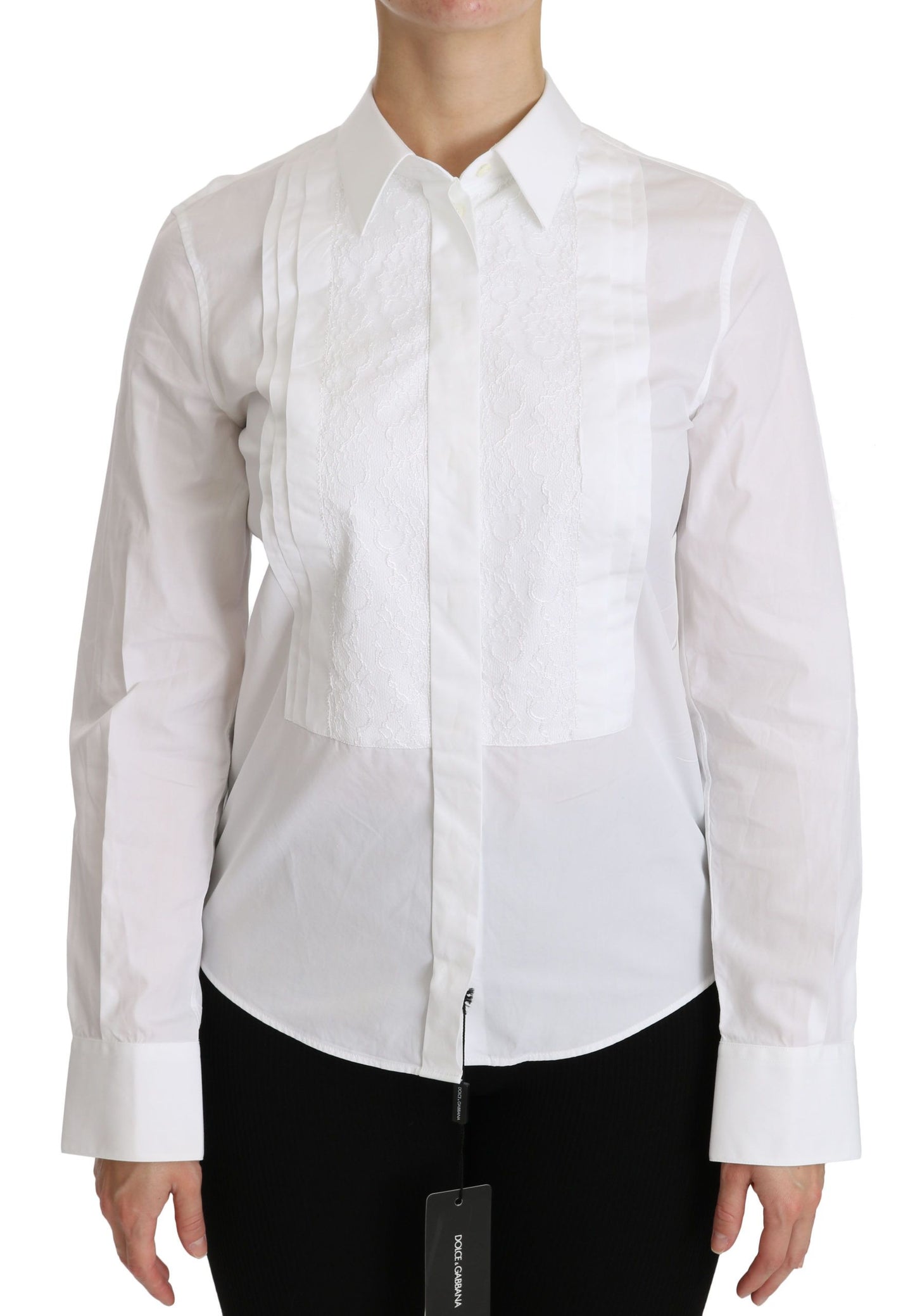 Weißes langärmeliges Poloshirt mit Kragen