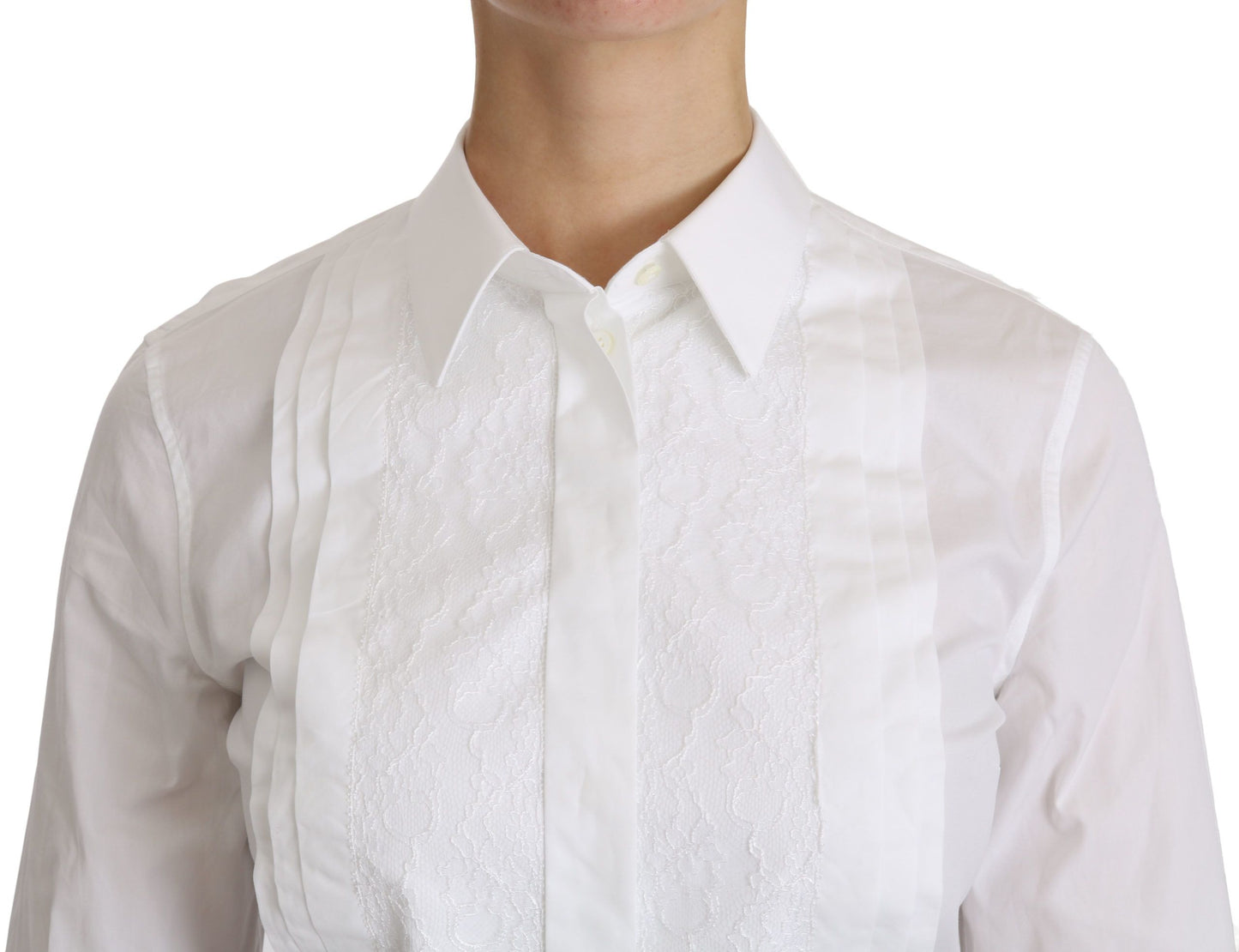 Weißes langärmeliges Poloshirt mit Kragen