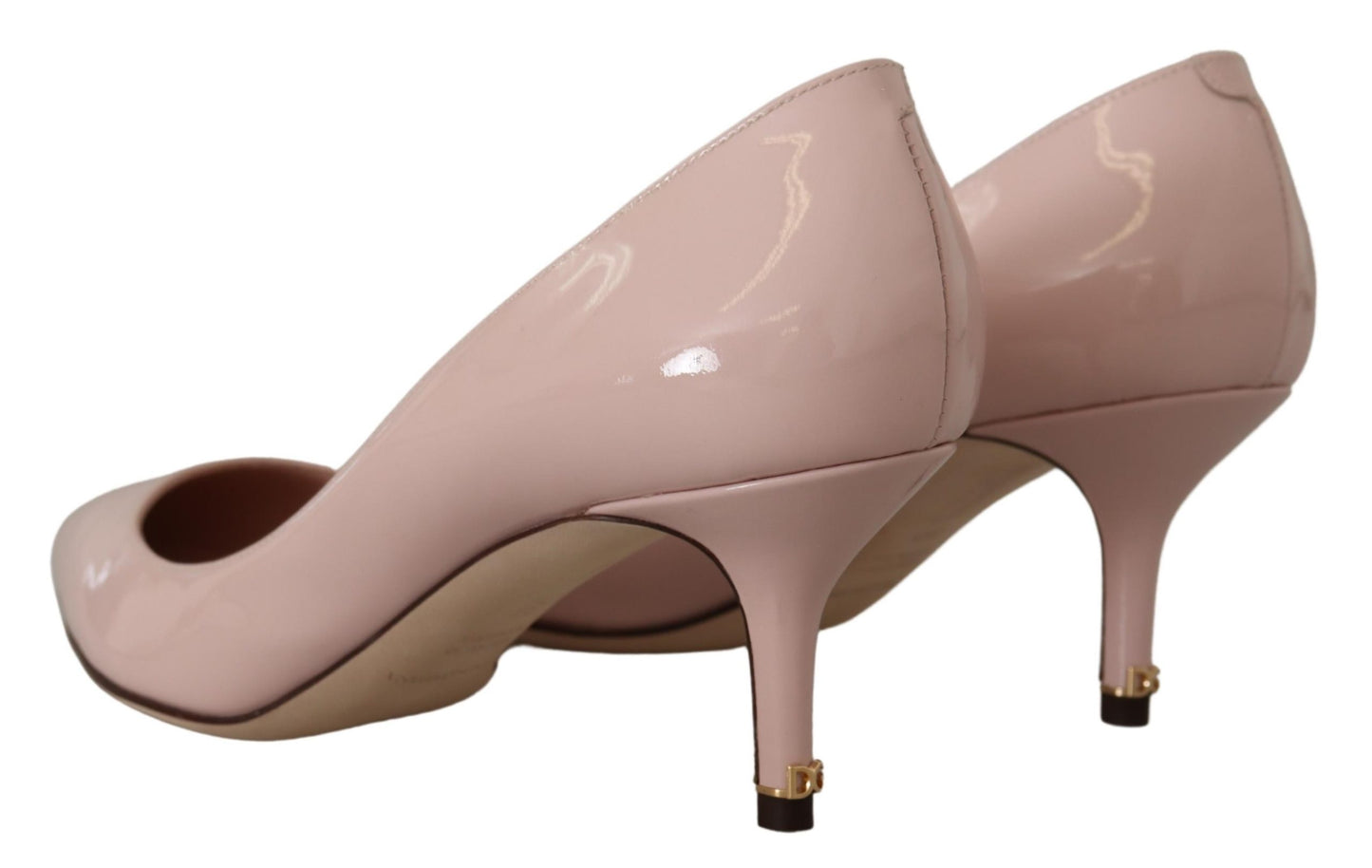 Rosa Lackleder Kitten Heels Pumps Schuhe
