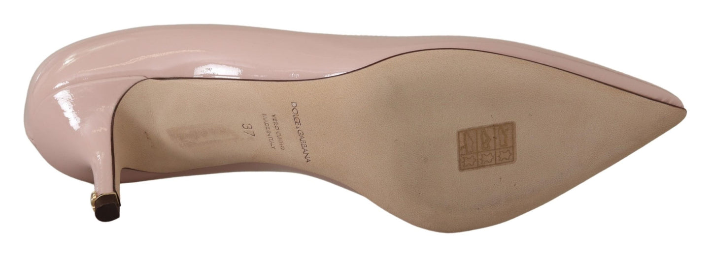 Rosa Lackleder Kitten Heels Pumps Schuhe