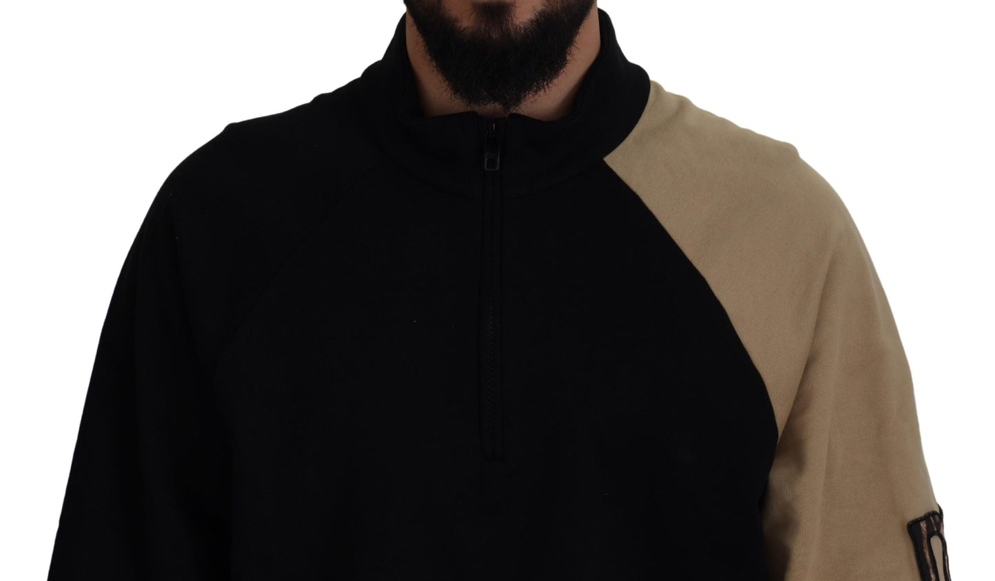 Multicolor Sweatshirt mit Reißverschluss aus Baumwolle Pullover