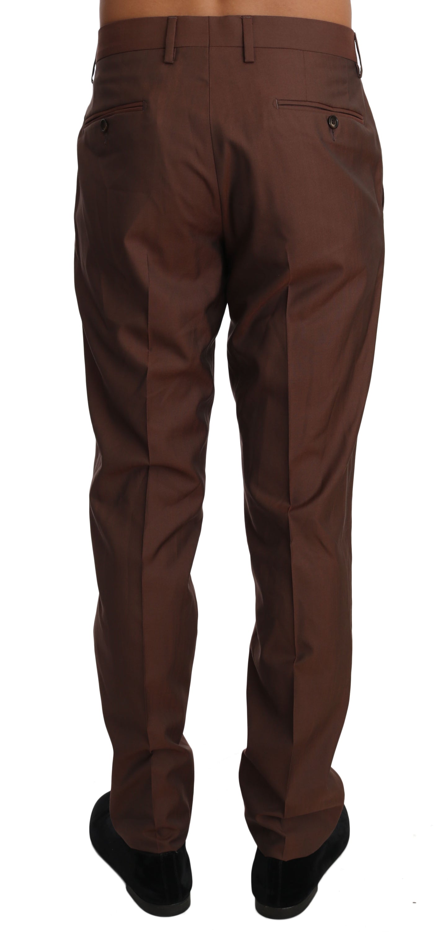 Braun Wolle Seide Formelle Hose Hose