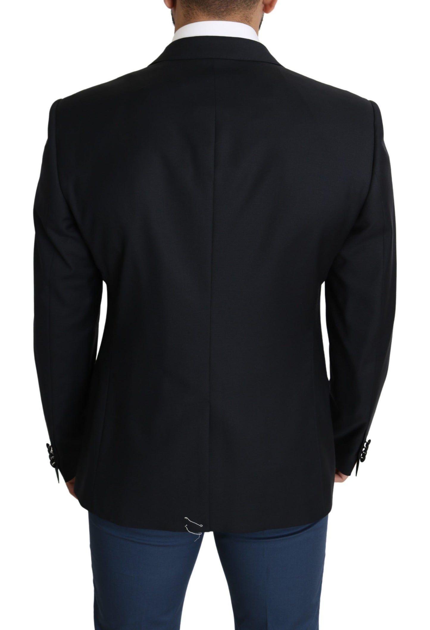 Schwarzer einreihiger MARTINI Blazer aus Wolle