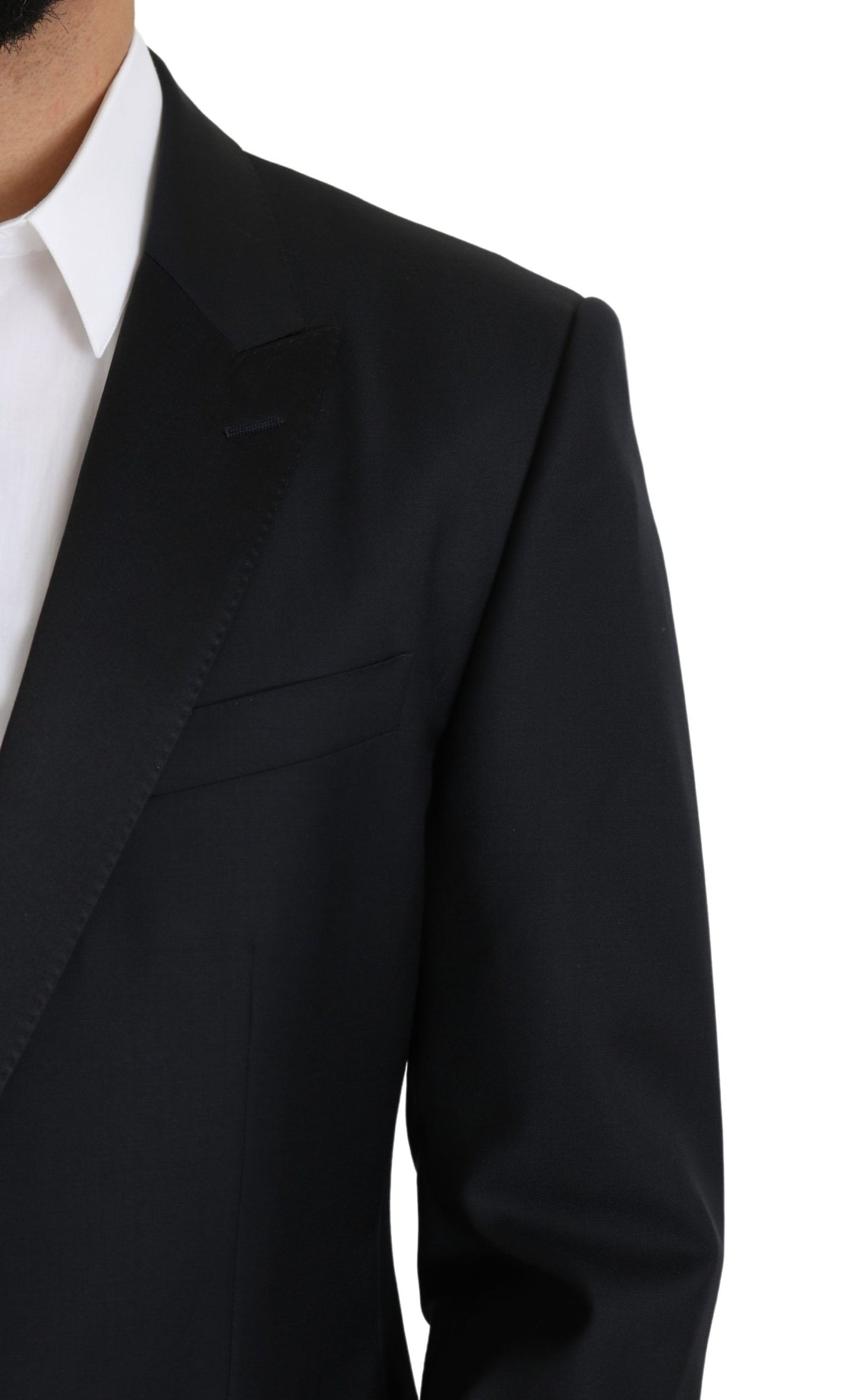 Schwarzer einreihiger MARTINI Blazer aus Wolle