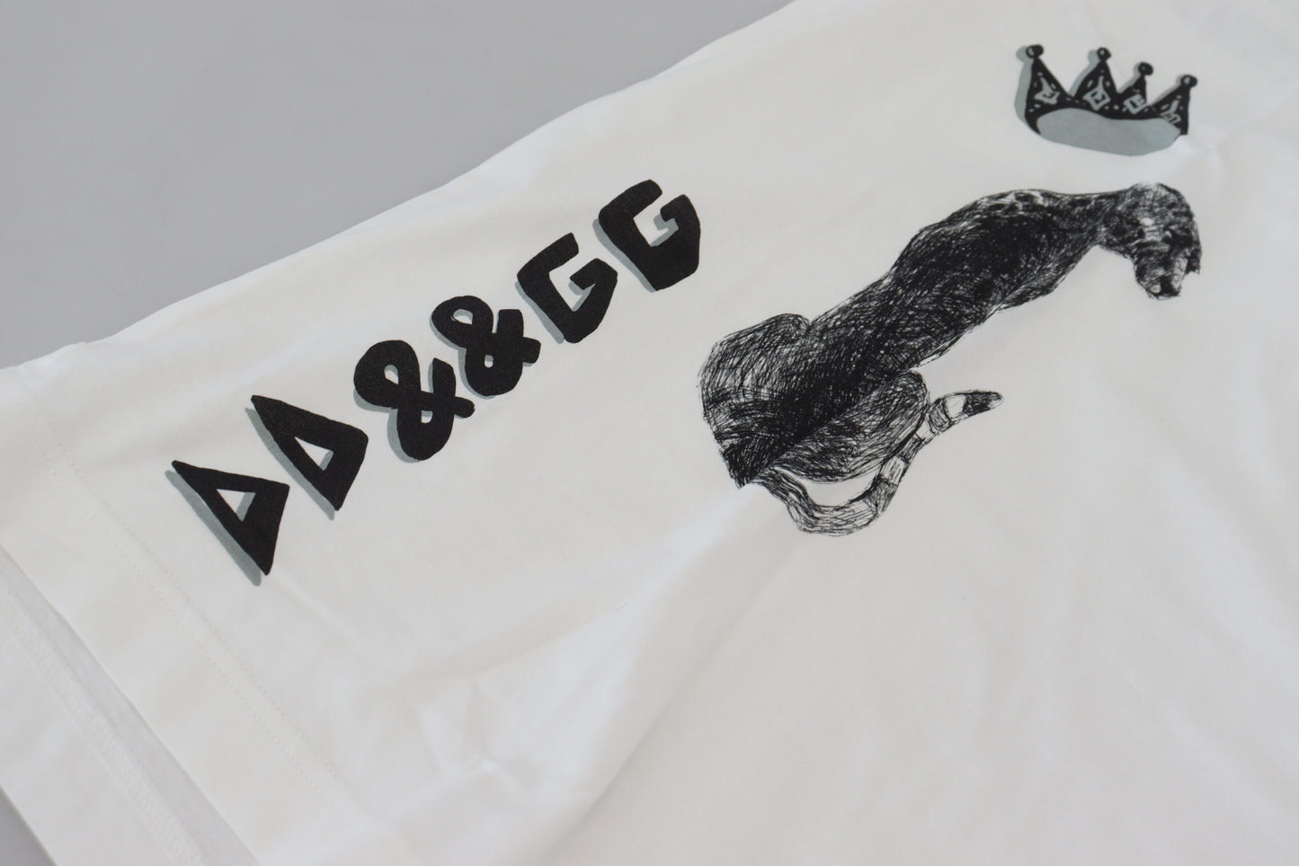 Weißes bedrucktes Herren-T-Shirt mit kurzen Ärmeln