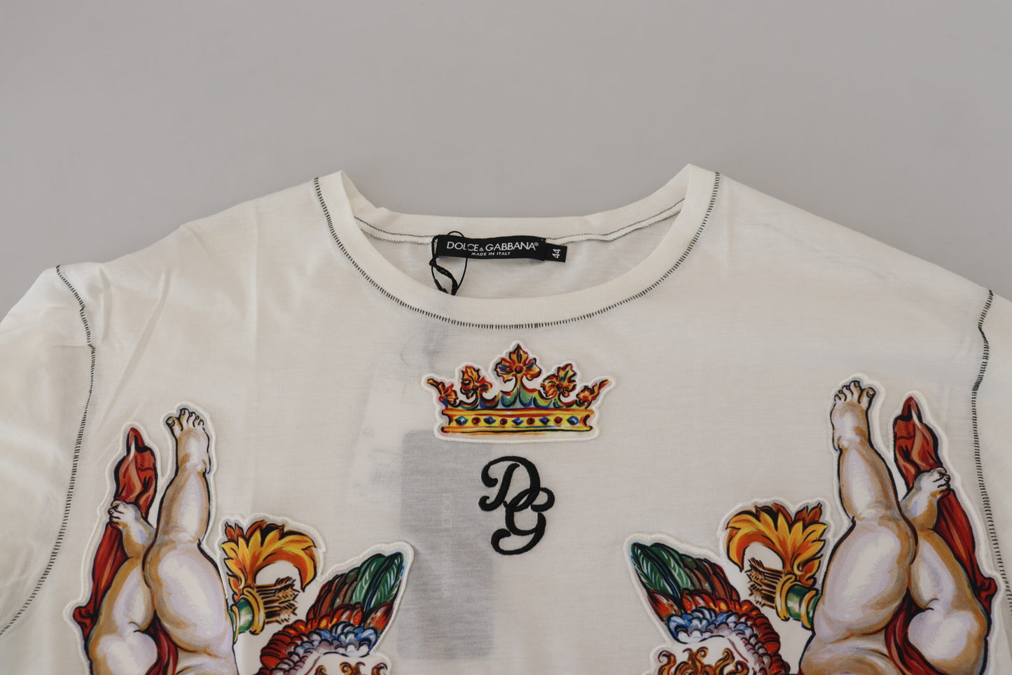 Weißes bedrucktes Kurzarm-T-Shirt für Männer