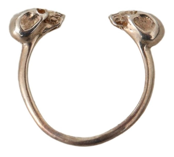 Antiker Silberton Totenkopf Männer Schmuck Ring