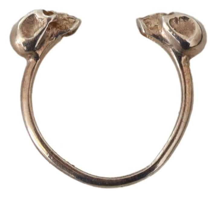 Antiker Silberton Totenkopf Männer Schmuck Ring