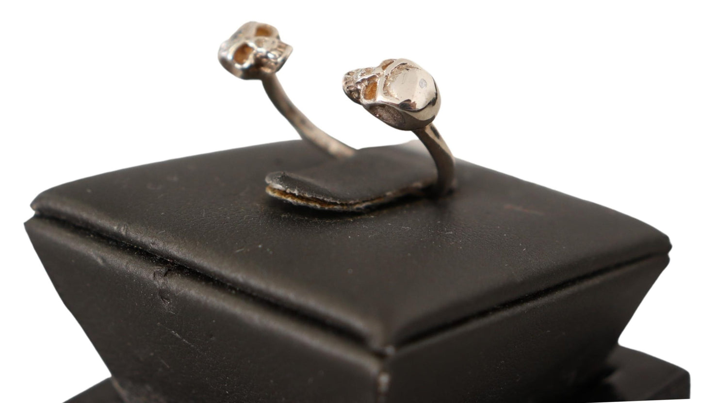 Antiker Silberton Totenkopf Männer Schmuck Ring