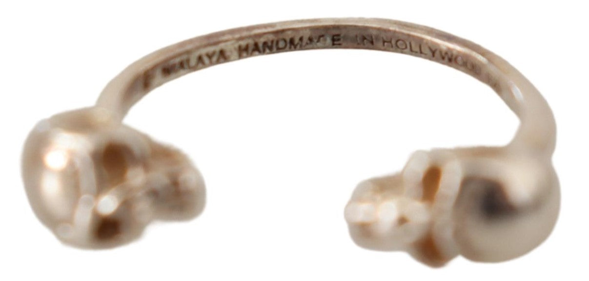 Antiker Silberton Totenkopf Männer Schmuck Ring