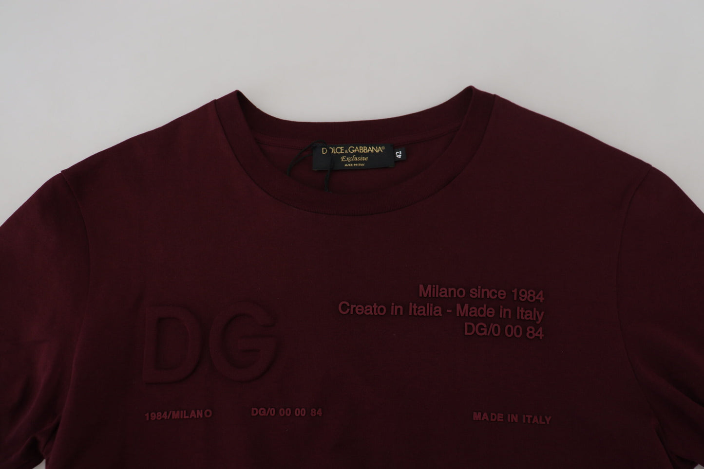 Kastanienbraunes bedrucktes Kurzarm-T-Shirt für Männer