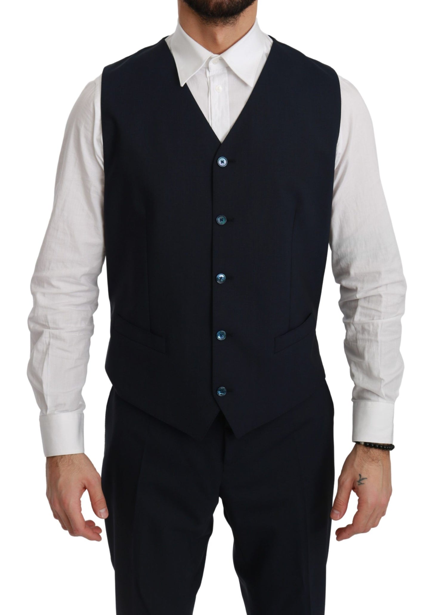 Blauer Slim Fit 3 Stück MARTINI Wollanzug