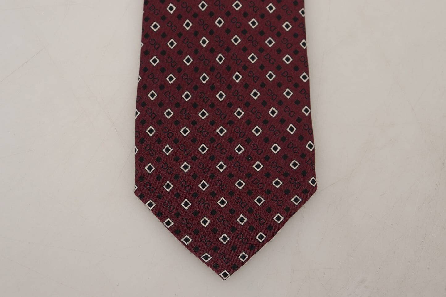 Maroon Classic DG Logo Herren Krawatte Schlank