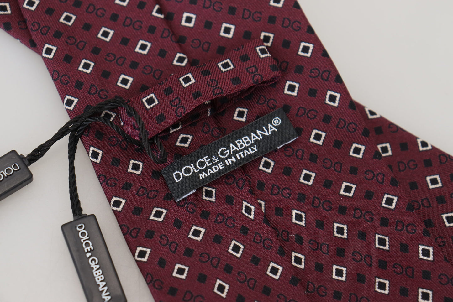 Maroon Classic DG Logo Herren Krawatte Schlank