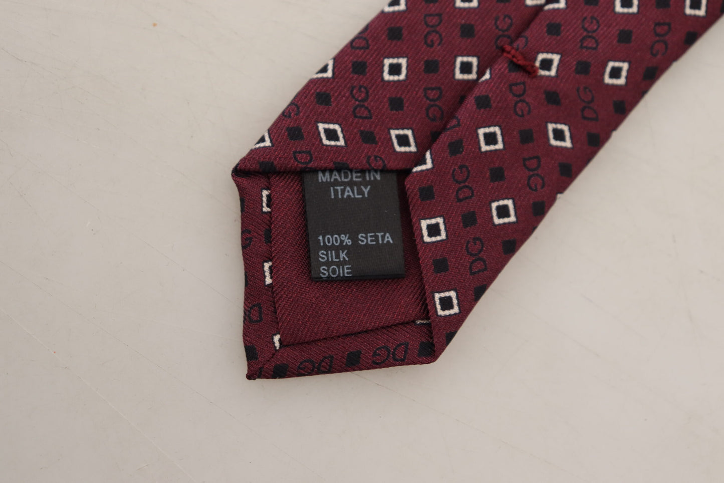Maroon Classic DG Logo Herren Krawatte Schlank