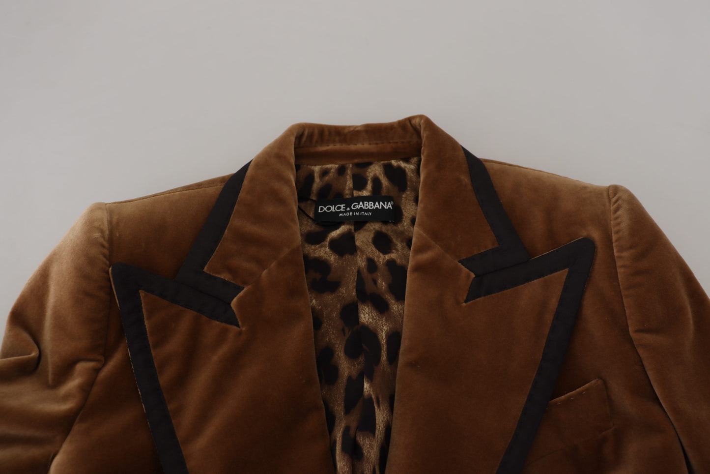 Brauner doppelreihiger Blazer Baumwolljacke