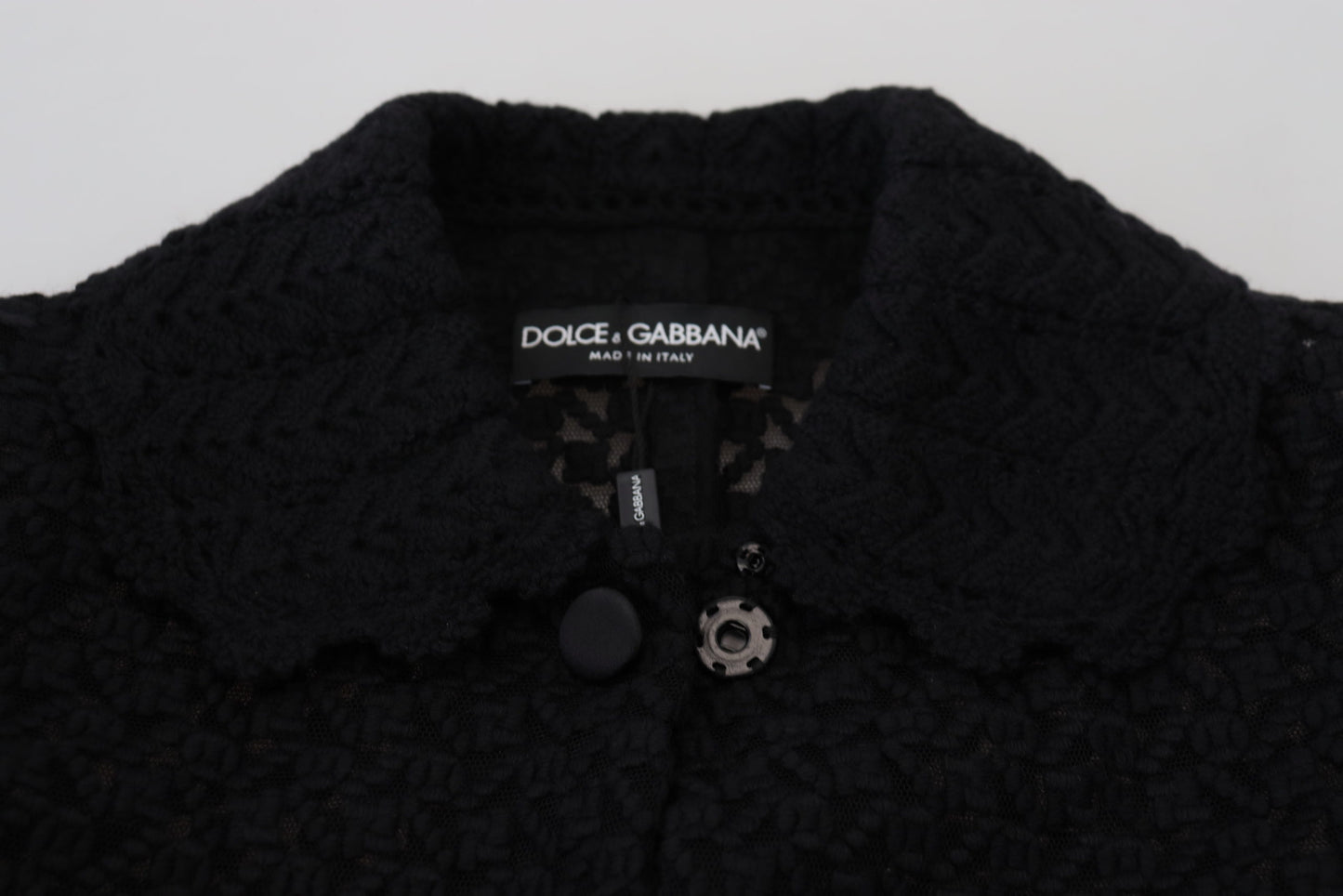Schwarzer Button Down Long Blazer Baumwolljacke