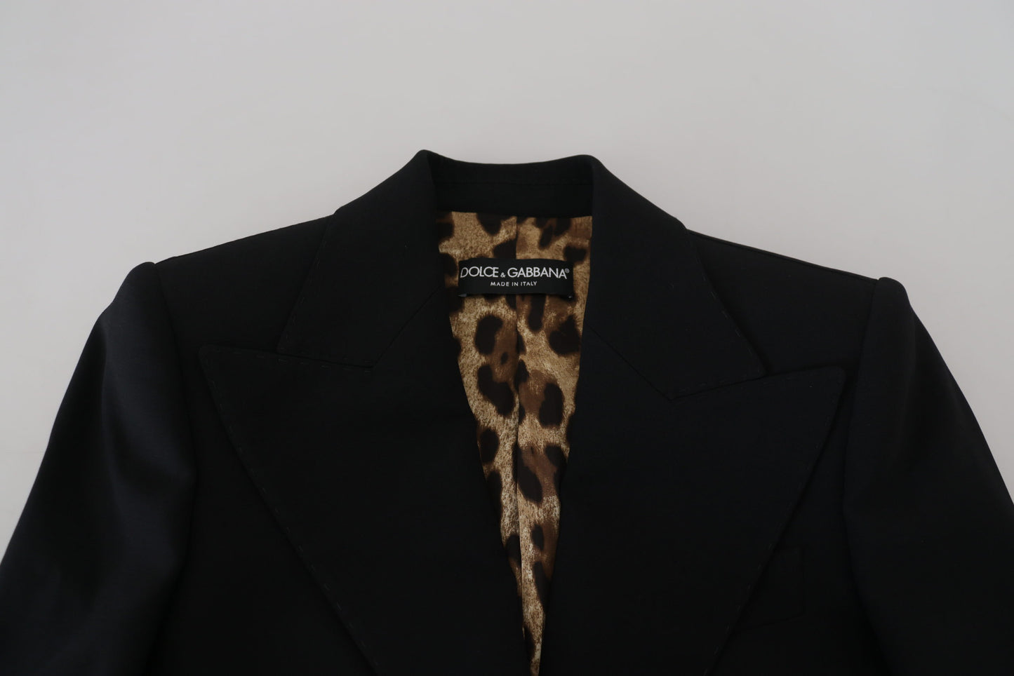 Schwarzer einreihig geschnittener Blazer Wolljacke