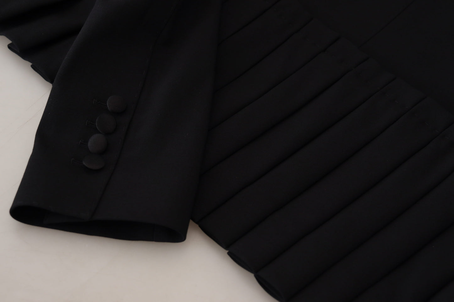 Schwarzer einreihig geschnittener Blazer Wolljacke