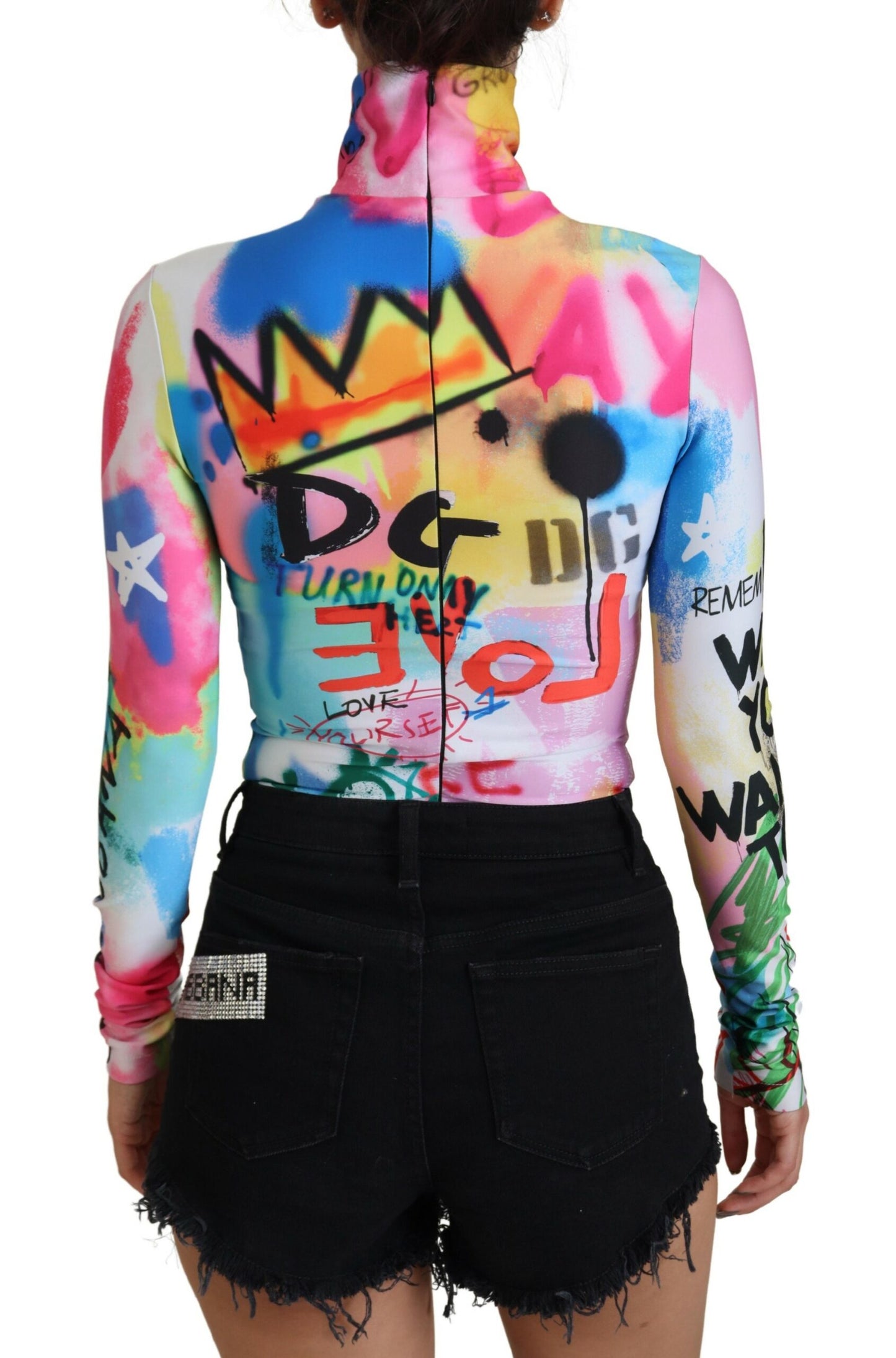 Multicolor Logo Rollkragenpullover Pullover