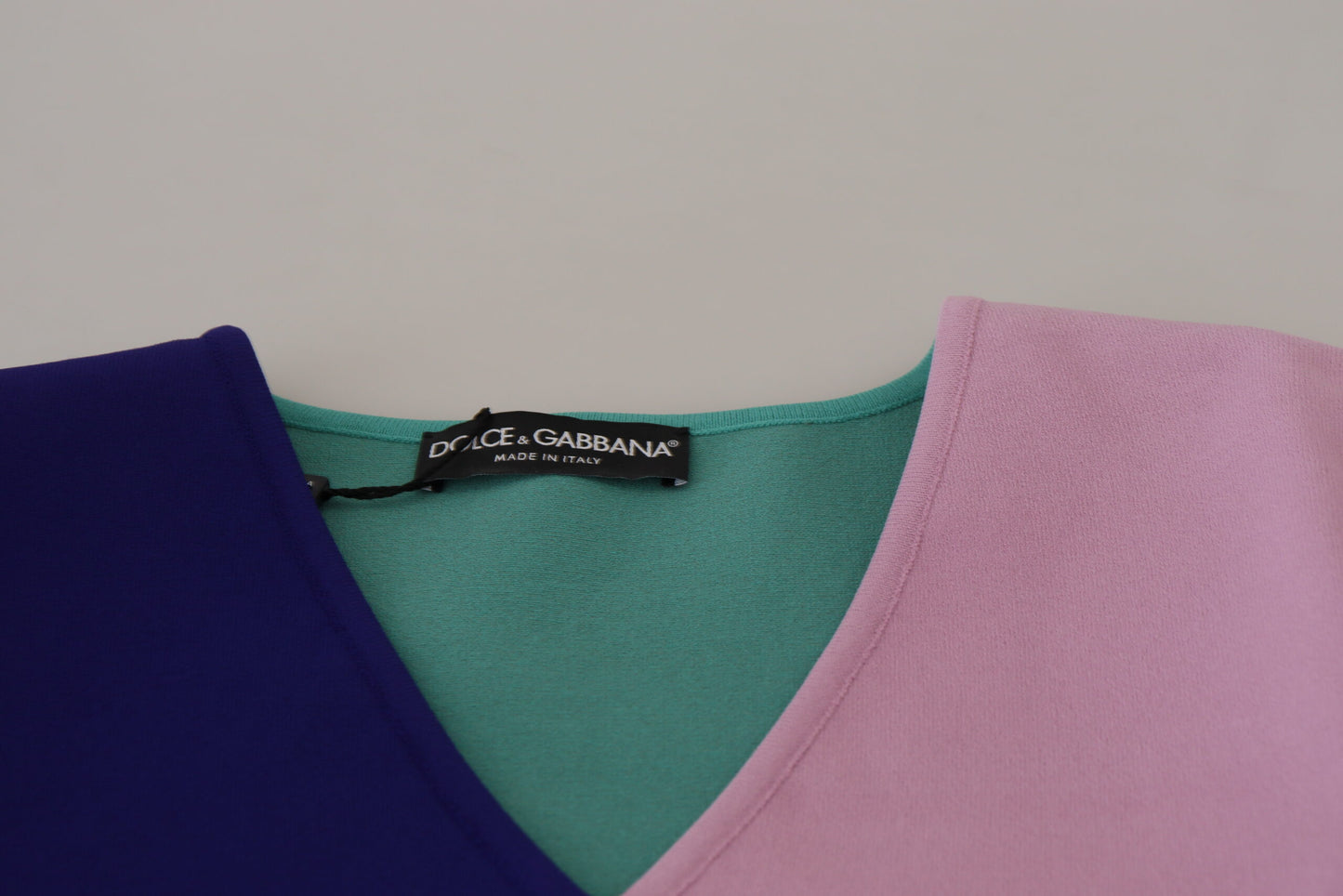 Multicolor Pullover mit V-Ausschnitt und langen Ärmeln aus Viskose