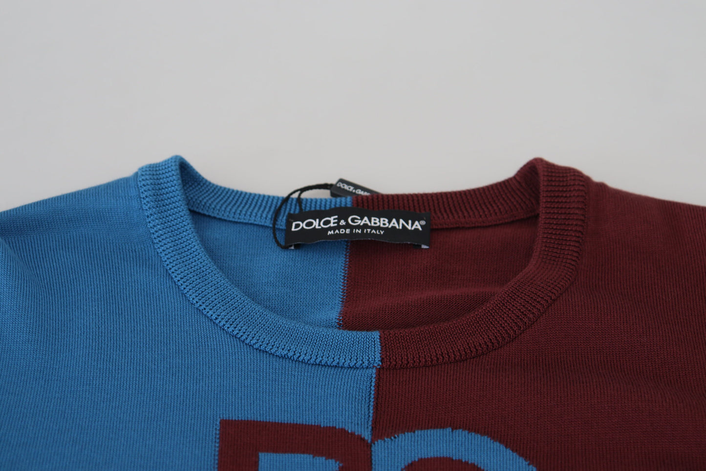 Multicolor Rundhals-Pullover mit Spitze