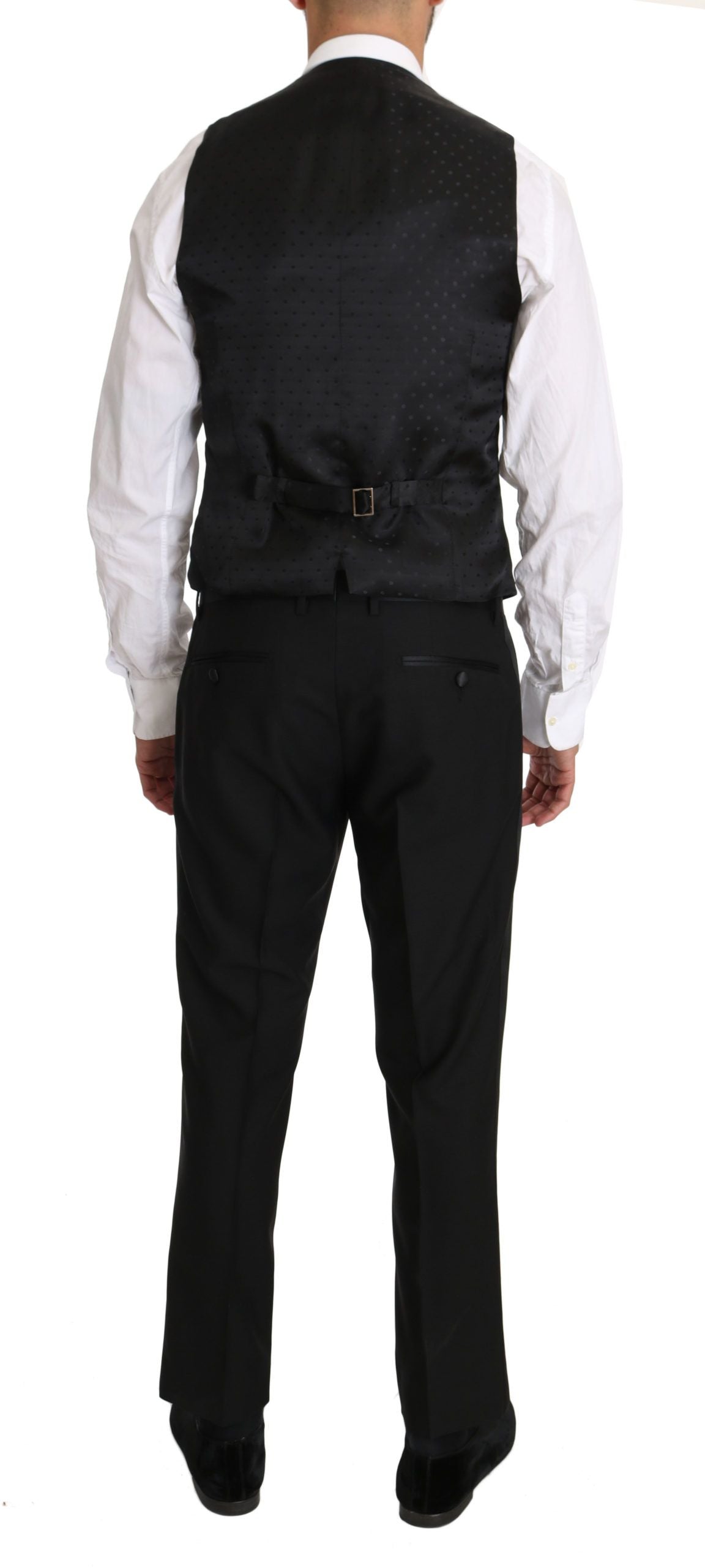 Schwarze Wolle Kleid Weste Gillet Vest