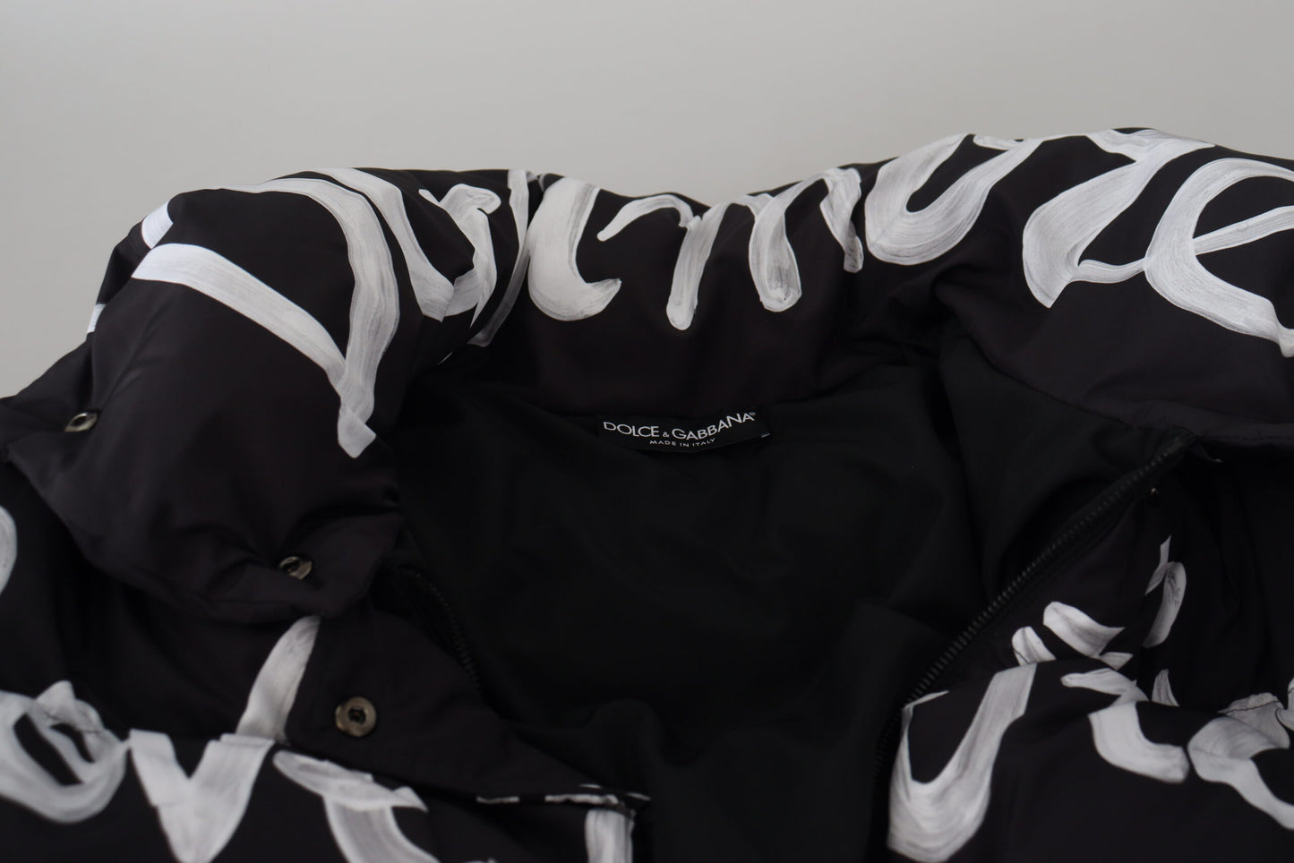 Schwarze AMORE Bedruckte Blouson-Jacke aus Polyester