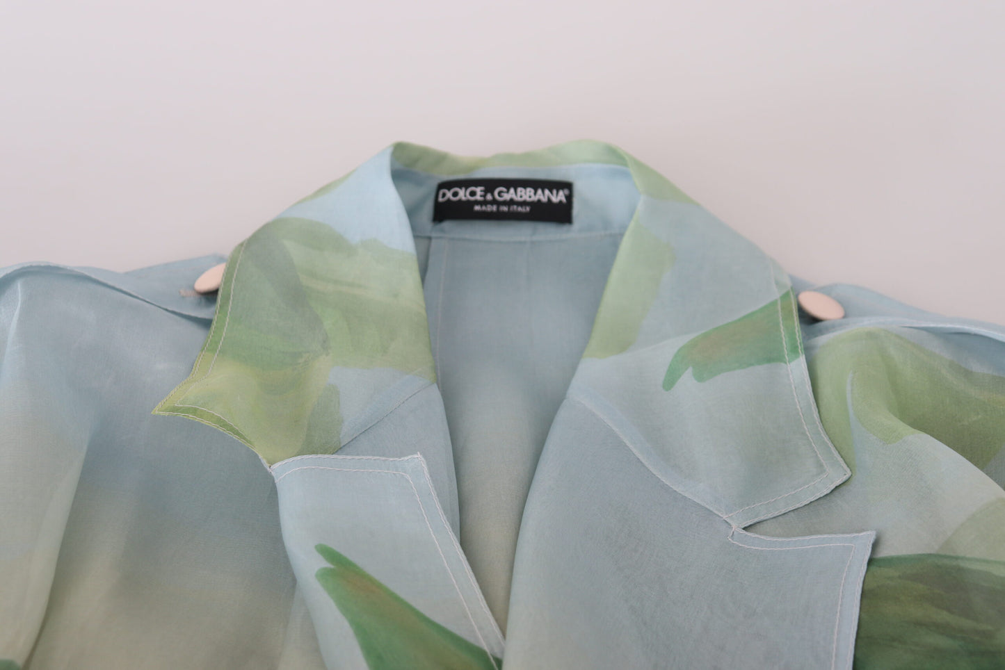 Multicolor Wald Seide Trenchcoat Jacke