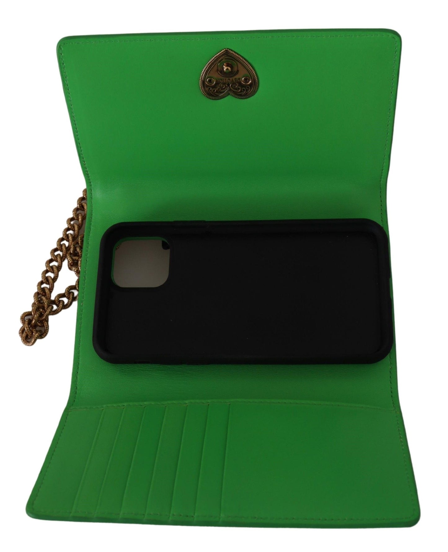 Grüner Leder Devotion Kartenhalter IPHONE 11 PRO Geldbörse