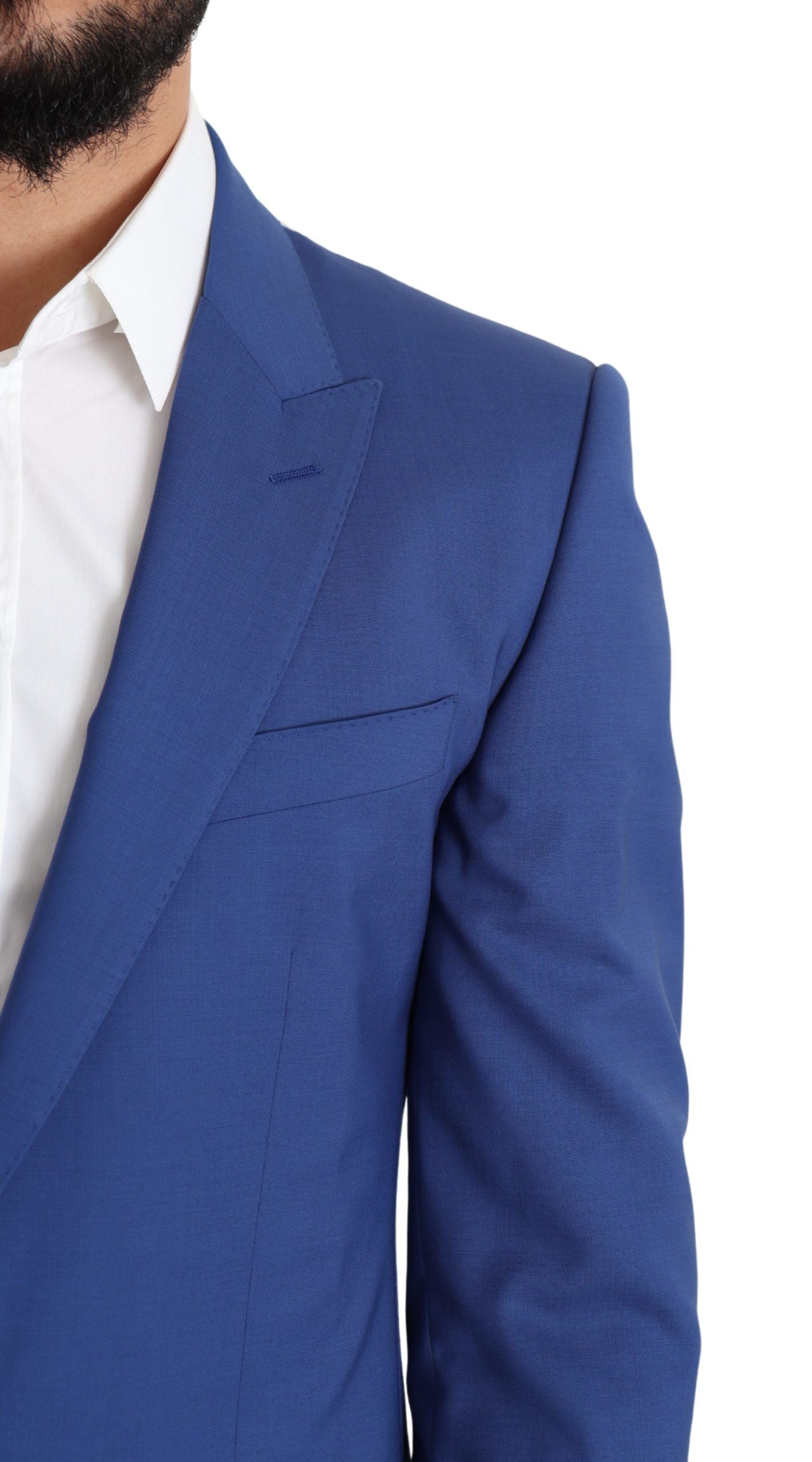Blauer einreihiger Wollmantel MARTINI Blazer