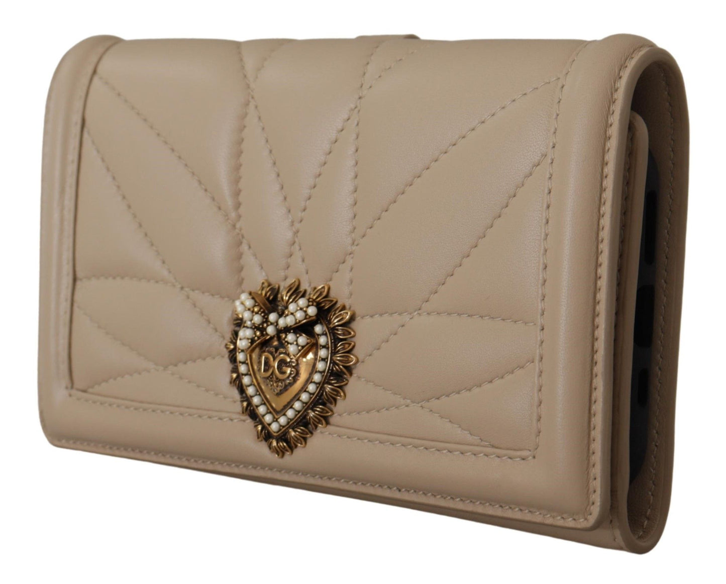 Beige Leder Devotion Kartenhalter IPHONE 11 PRO Geldbörse