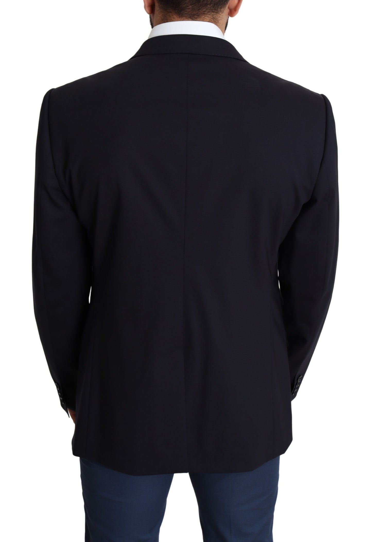 Schwarzer Woll-Stretch-Mantel MARTINI Blazer