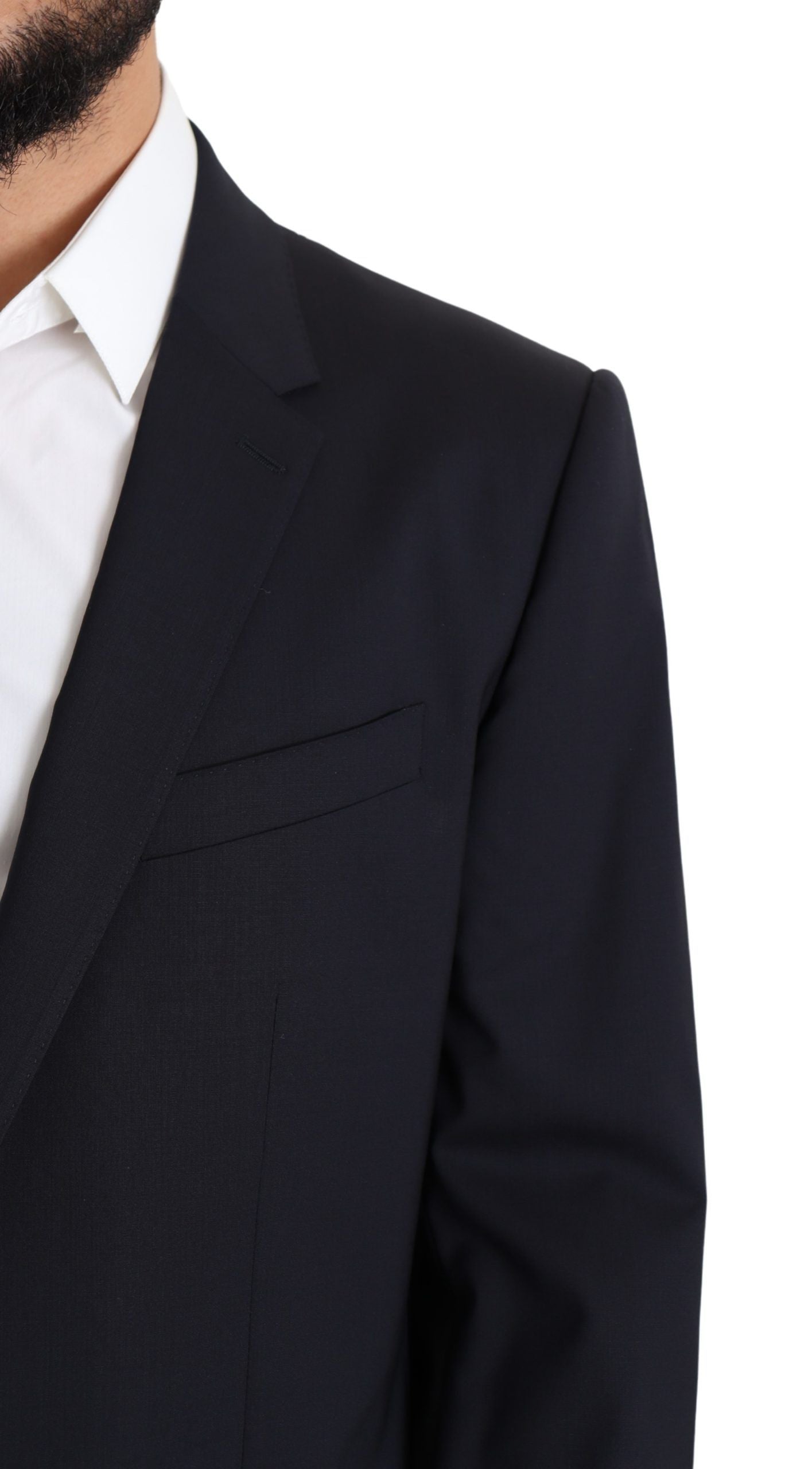 Schwarzer Woll-Stretch-Mantel MARTINI Blazer