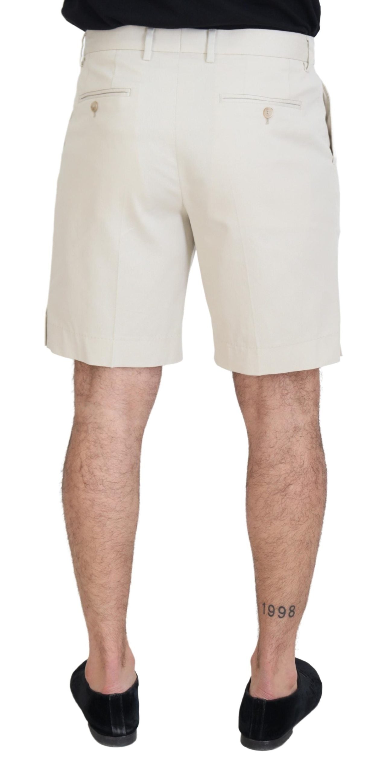 Weiße Chinos Baumwolle Stretch Casual Shorts