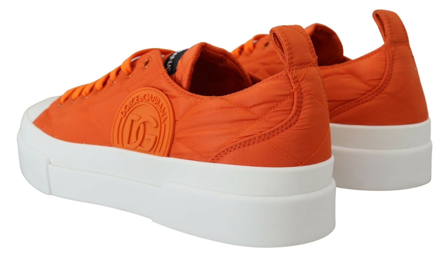 Orange Nylon Low Top Turnschuhe Schuhe