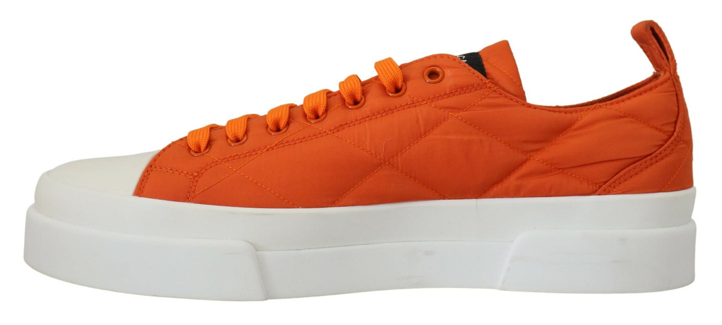 Orange Nylon Low Top Turnschuhe Schuhe